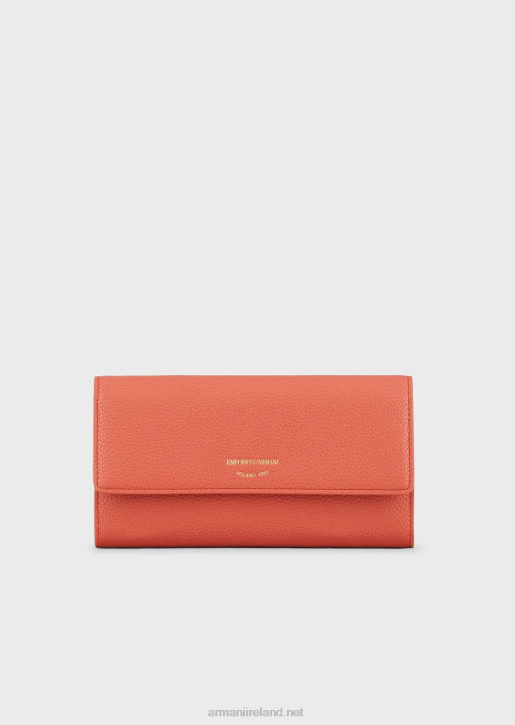 Women 086V905 Myea Wallet With Deer-Print Flap Armani Brown
