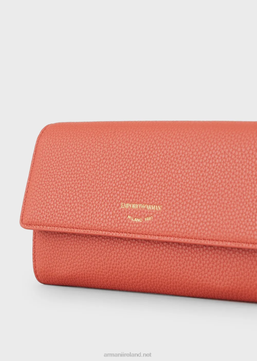 Women 086V905 Myea Wallet With Deer-Print Flap Armani Brown