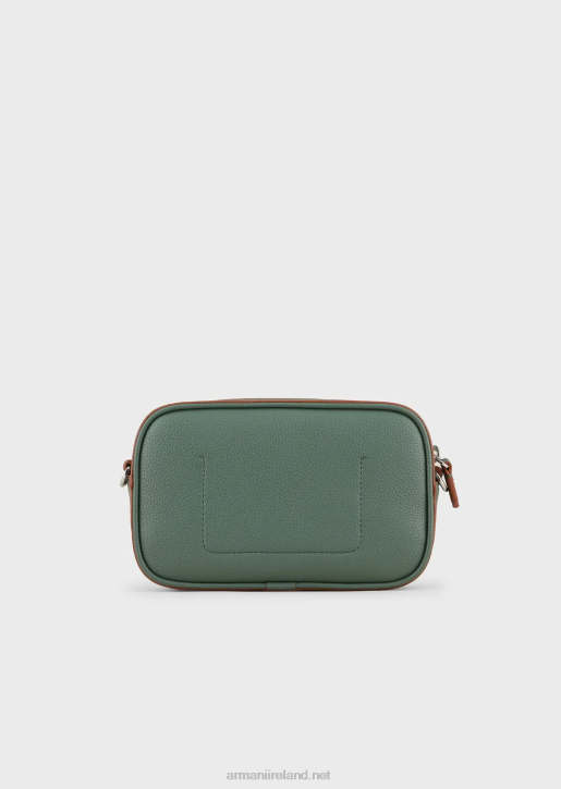 Women 086V584 Deer-Print Camera Case With Shoulder Strap Armani Green