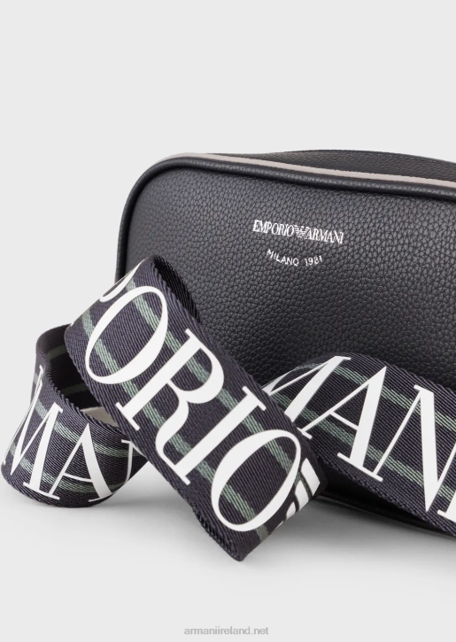 Women 086V585 Deer-Print Camera Case With Shoulder Strap Armani Navy Blue