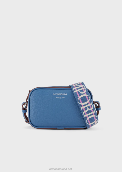 Women 086V587 Deer-Print Camera Case With Shoulder Strap Armani Blue