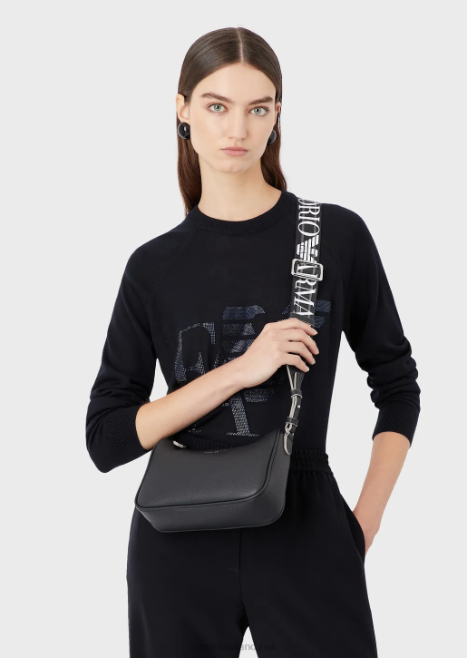 Women 086V594 Baguette Bag With Deer Print Armani Navy Blue