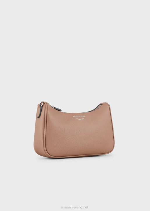 Women 086V595 Baguette Bag With Deer Print Armani Camel