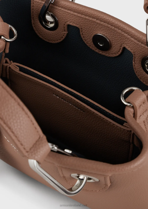 Women 086V601 Deer-Print Myea Mini Bag Armani Camel