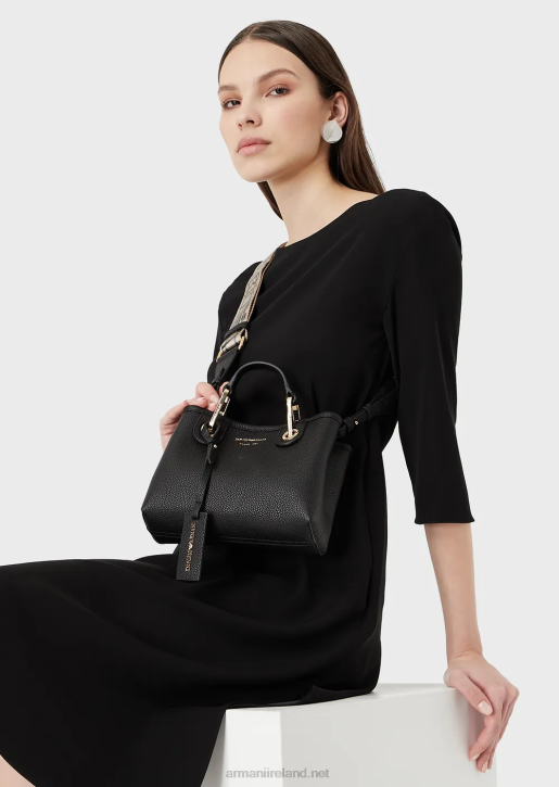 Women 086V606 Deer-Print Myea Mini Bag Armani Deep Black