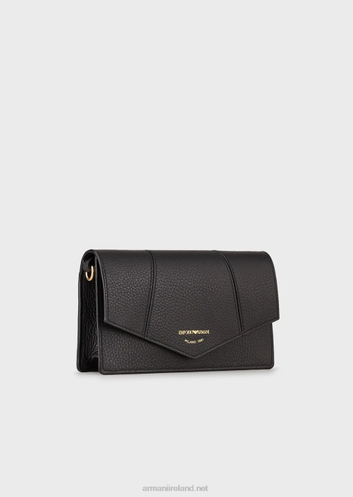 Women 086V613 Deerskin-Printed Leather Shoulder Bag With Card Holder Armani