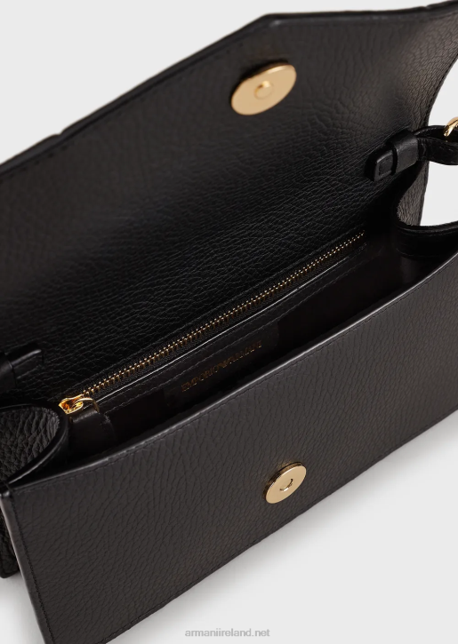 Women 086V613 Deerskin-Printed Leather Shoulder Bag With Card Holder Armani