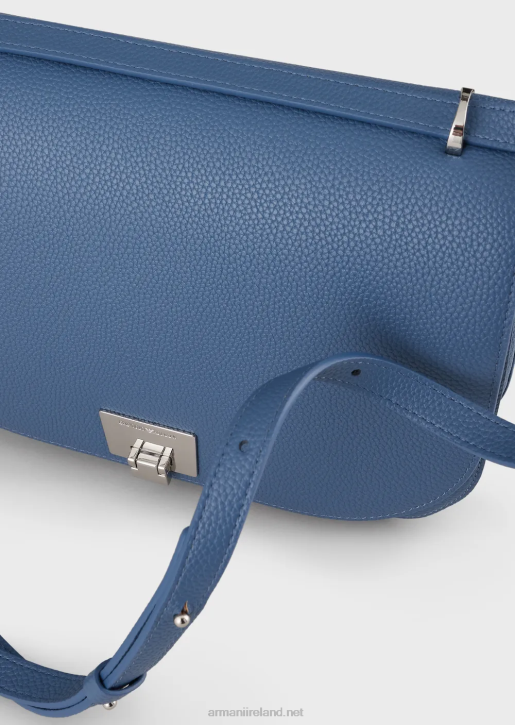 Women 086V616 Shoulder Bag With Deer-Print Flap Armani Blue