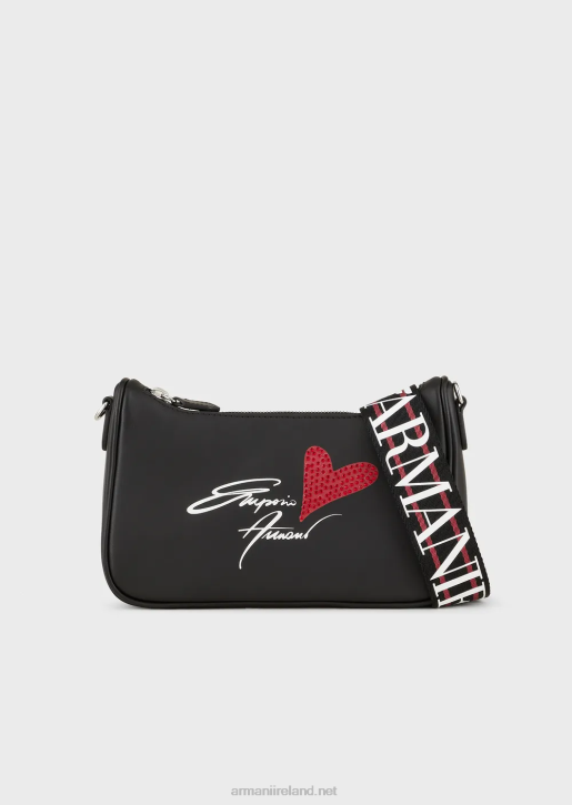 Women 086V621 Shoulder Bag With Valentine'S Day Logo Armani Black
