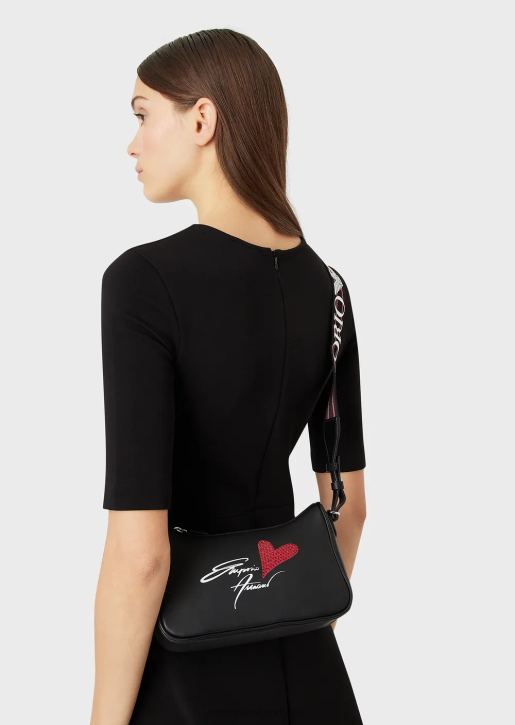 Women 086V621 Shoulder Bag With Valentine'S Day Logo Armani Black