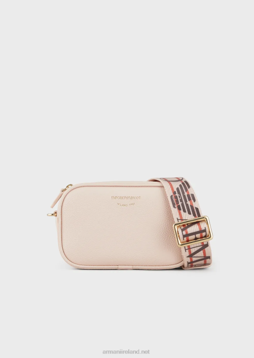 Women 086V626 Deer-Print Camera Case With Shoulder Strap Armani Nude