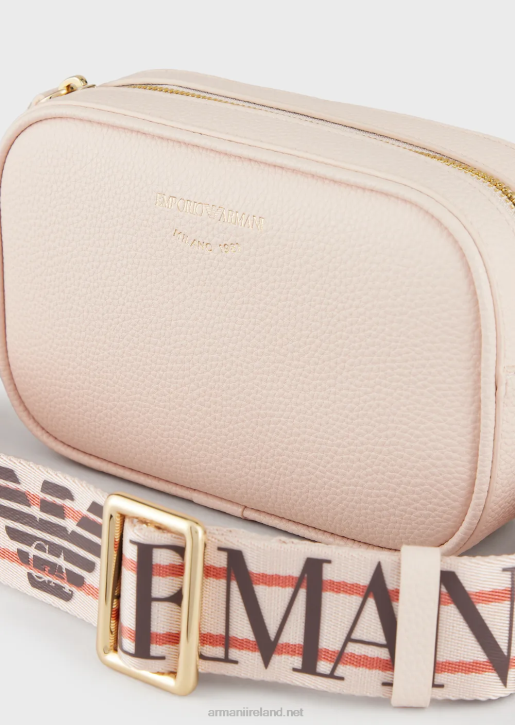 Women 086V626 Deer-Print Camera Case With Shoulder Strap Armani Nude