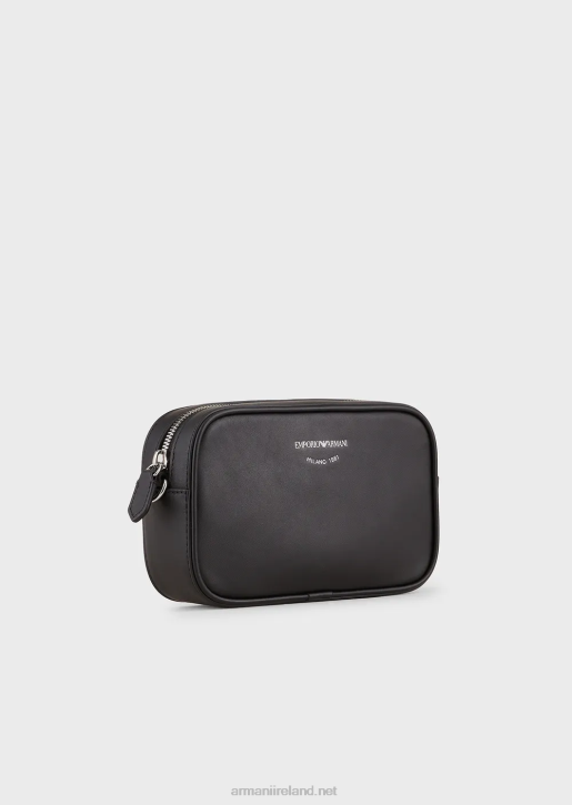 Women 086V628 Ecological-Leather Camera Case With Shoulder Strap Armani Black
