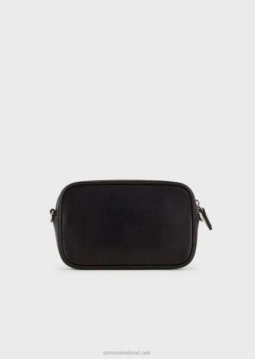 Women 086V628 Ecological-Leather Camera Case With Shoulder Strap Armani Black