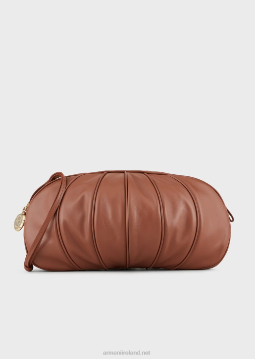 Women 086V641 Oversized Clutch Bag With Nappa-Leather Panels Armani