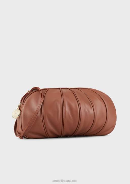 Women 086V641 Oversized Clutch Bag With Nappa-Leather Panels Armani