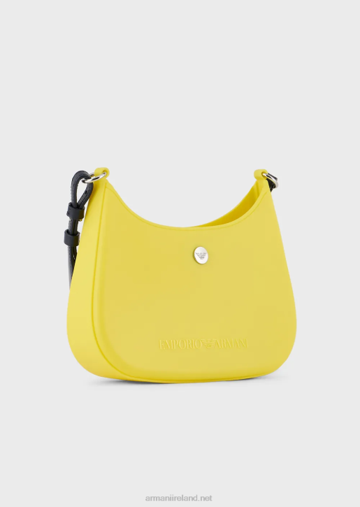 Women 086V645 Recycled Pvc Gummy Bag Shoulder Bag Armani Yellow