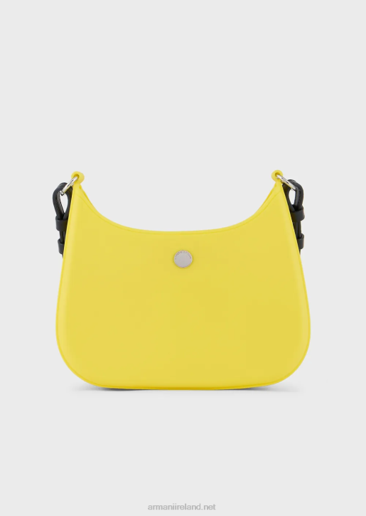 Women 086V645 Recycled Pvc Gummy Bag Shoulder Bag Armani Yellow