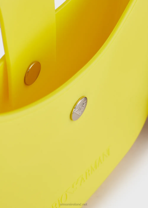 Women 086V645 Recycled Pvc Gummy Bag Shoulder Bag Armani Yellow