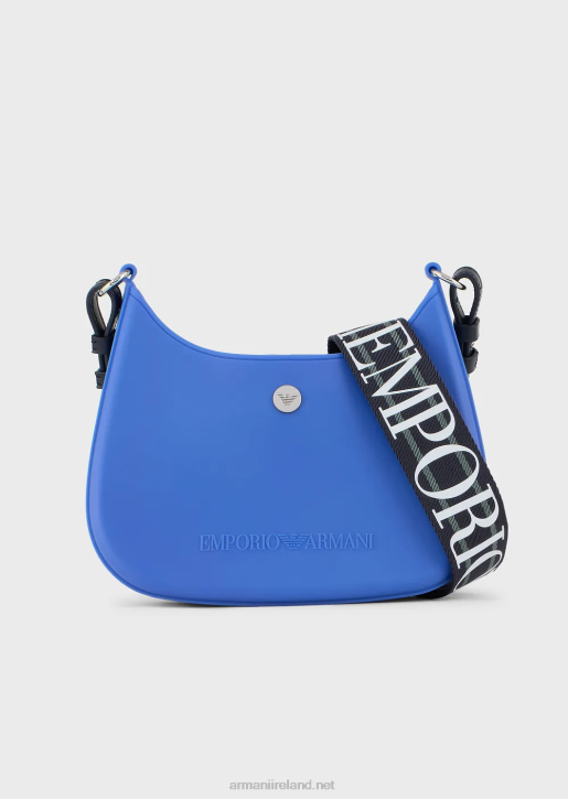 Women 086V646 Recycled Pvc Gummy Bag Shoulder Bag Armani Electric Blue
