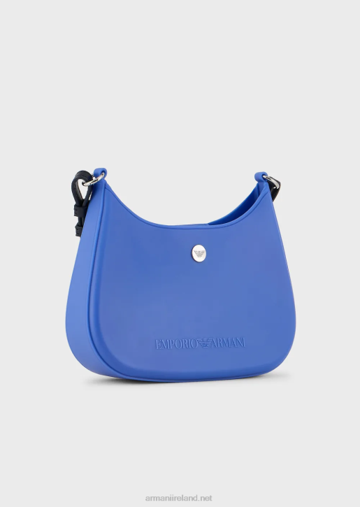 Women 086V646 Recycled Pvc Gummy Bag Shoulder Bag Armani Electric Blue