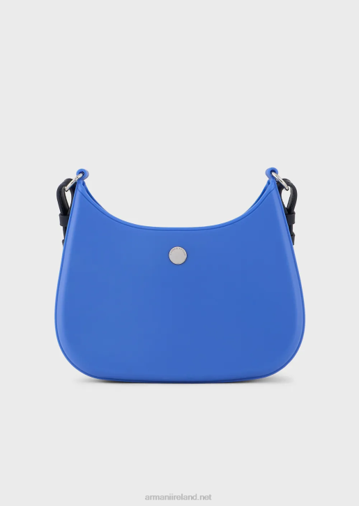 Women 086V646 Recycled Pvc Gummy Bag Shoulder Bag Armani Electric Blue