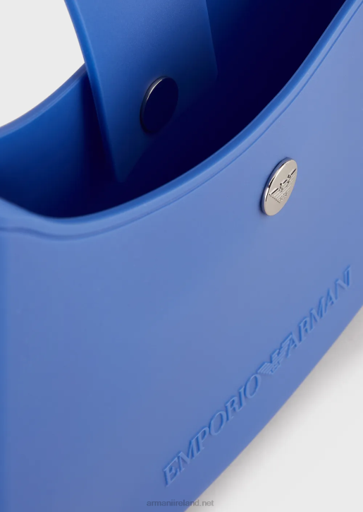 Women 086V646 Recycled Pvc Gummy Bag Shoulder Bag Armani Electric Blue