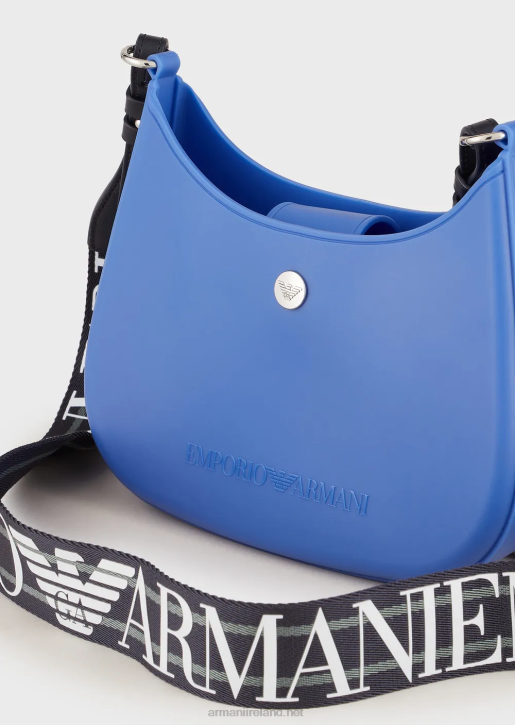 Women 086V646 Recycled Pvc Gummy Bag Shoulder Bag Armani Electric Blue