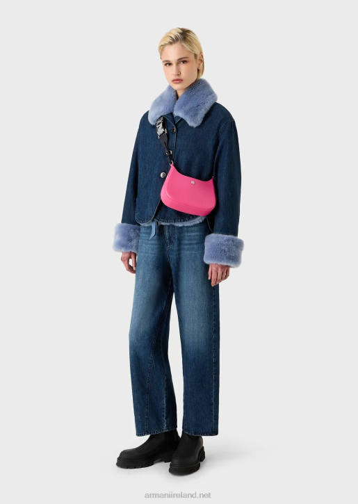 Women 086V648 Recycled Pvc Gummy Bag Shoulder Bag Armani Fuchsia