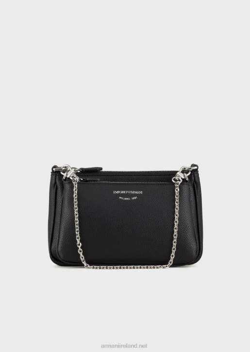 Women 086V651 Deer-Print Double Mini Bag With Shoulder Strap Armani Black