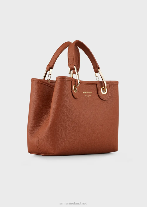 Women 086V655 Myea Bag Small Shopper Bag With Deer Print Armani Buff