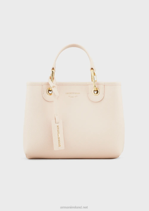 Women 086V657 Myea Bag Small Shopper Bag With Deer Print Armani Powder Pink