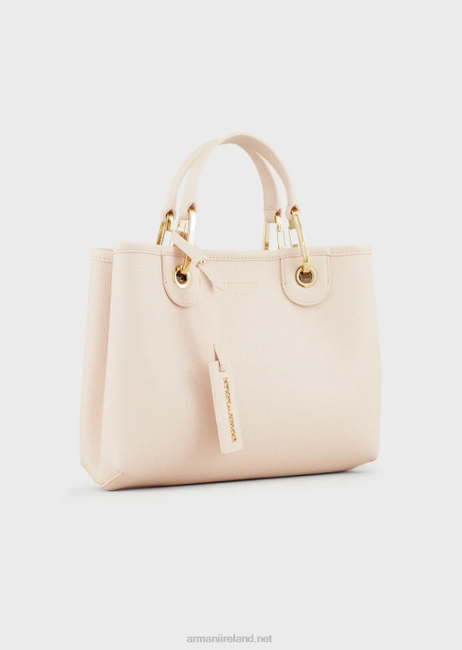 Women 086V657 Myea Bag Small Shopper Bag With Deer Print Armani Powder Pink