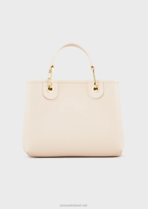 Women 086V657 Myea Bag Small Shopper Bag With Deer Print Armani Powder Pink