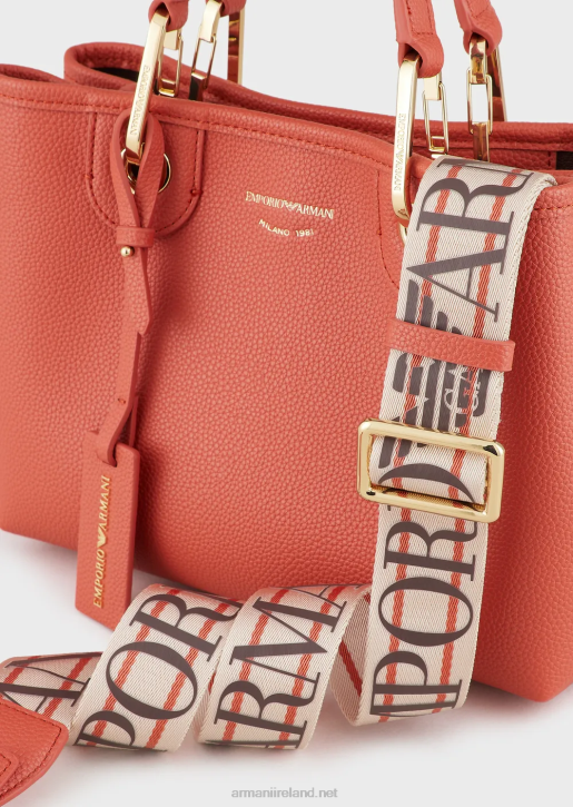 Women 086V658 Myea Bag Small Shopper Bag With Deer Print Armani Buff