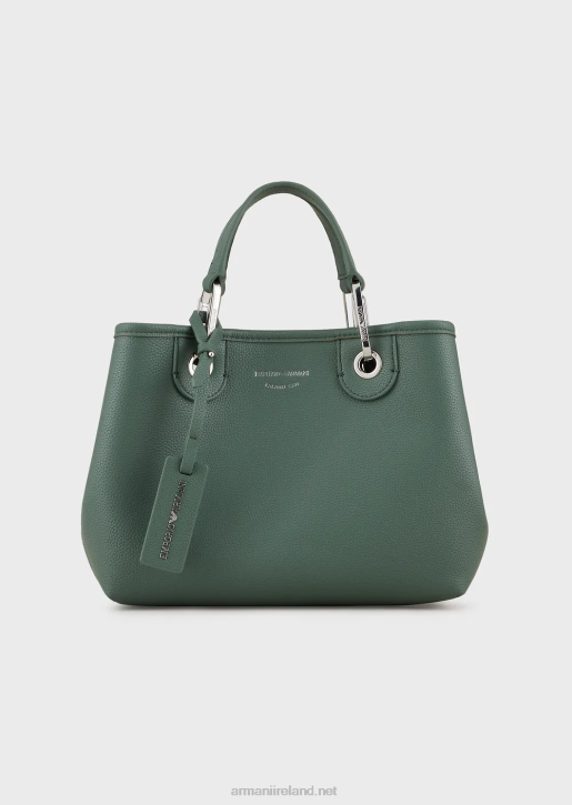 Women 086V661 Myea Bag Small Shopper Bag With Deer Print Armani Green