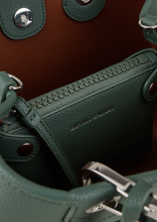 Women 086V661 Myea Bag Small Shopper Bag With Deer Print Armani Green