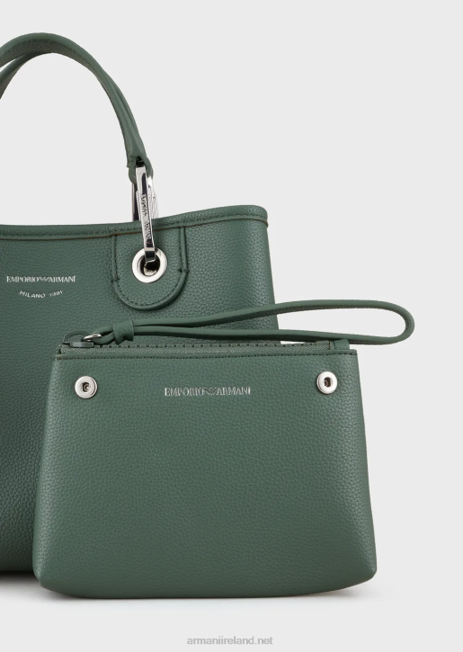 Women 086V661 Myea Bag Small Shopper Bag With Deer Print Armani Green