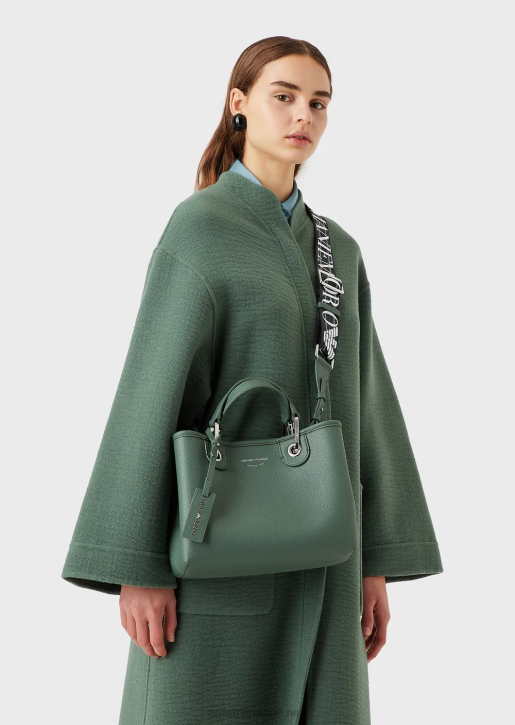 Women 086V661 Myea Bag Small Shopper Bag With Deer Print Armani Green
