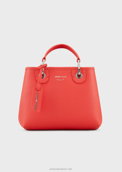 Women 086V662 Myea Bag Small Shopper Bag With Deer Print Armani Orange
