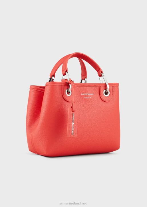 Women 086V662 Myea Bag Small Shopper Bag With Deer Print Armani Orange