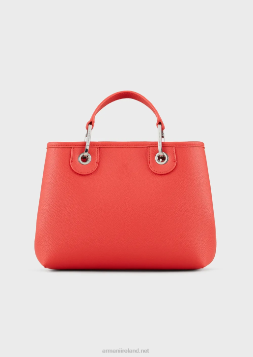 Women 086V662 Myea Bag Small Shopper Bag With Deer Print Armani Orange