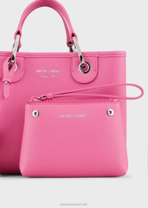 Women 086V665 Myea Bag Small Shopper Bag With Deer Print Armani Fuchsia
