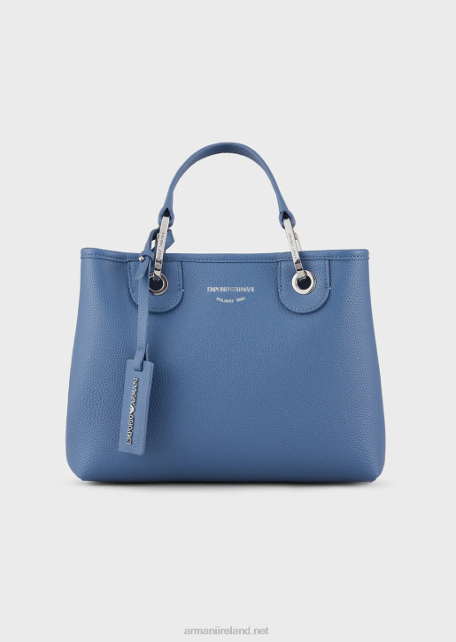 Women 086V666 Myea Bag Small Shopper Bag With Deer Print Armani Blue