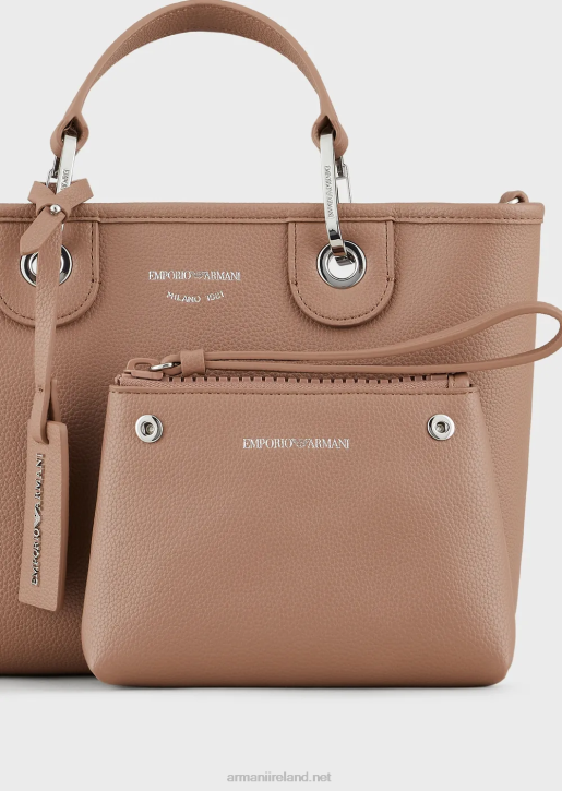 Women 086V666 Myea Bag Small Shopper Bag With Deer Print Armani Blue