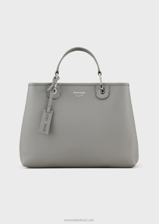 Women 086V679 Medium Myea Shopper Bag With Deer Print Armani Gray