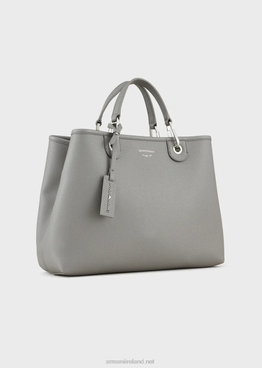 Women 086V679 Medium Myea Shopper Bag With Deer Print Armani Gray