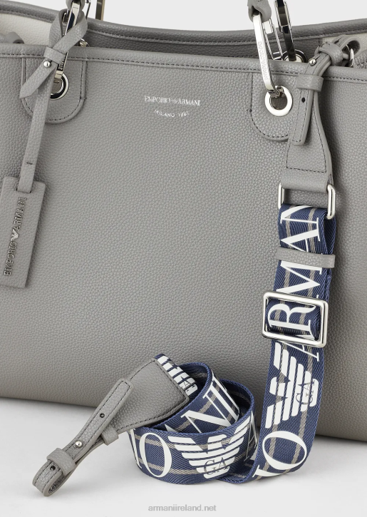 Women 086V679 Medium Myea Shopper Bag With Deer Print Armani Gray