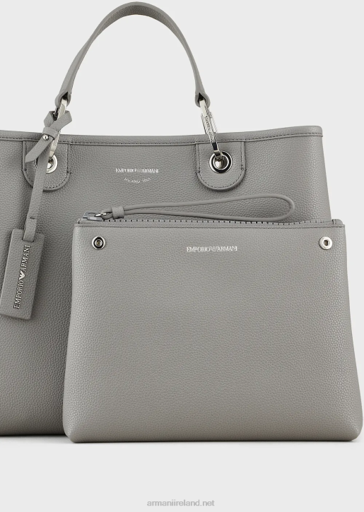 Women 086V679 Medium Myea Shopper Bag With Deer Print Armani Gray