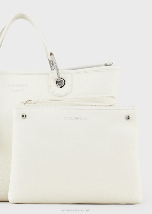 Women 086V680 Medium Myea Shopper Bag With Deer Print Armani Silver/Smoke